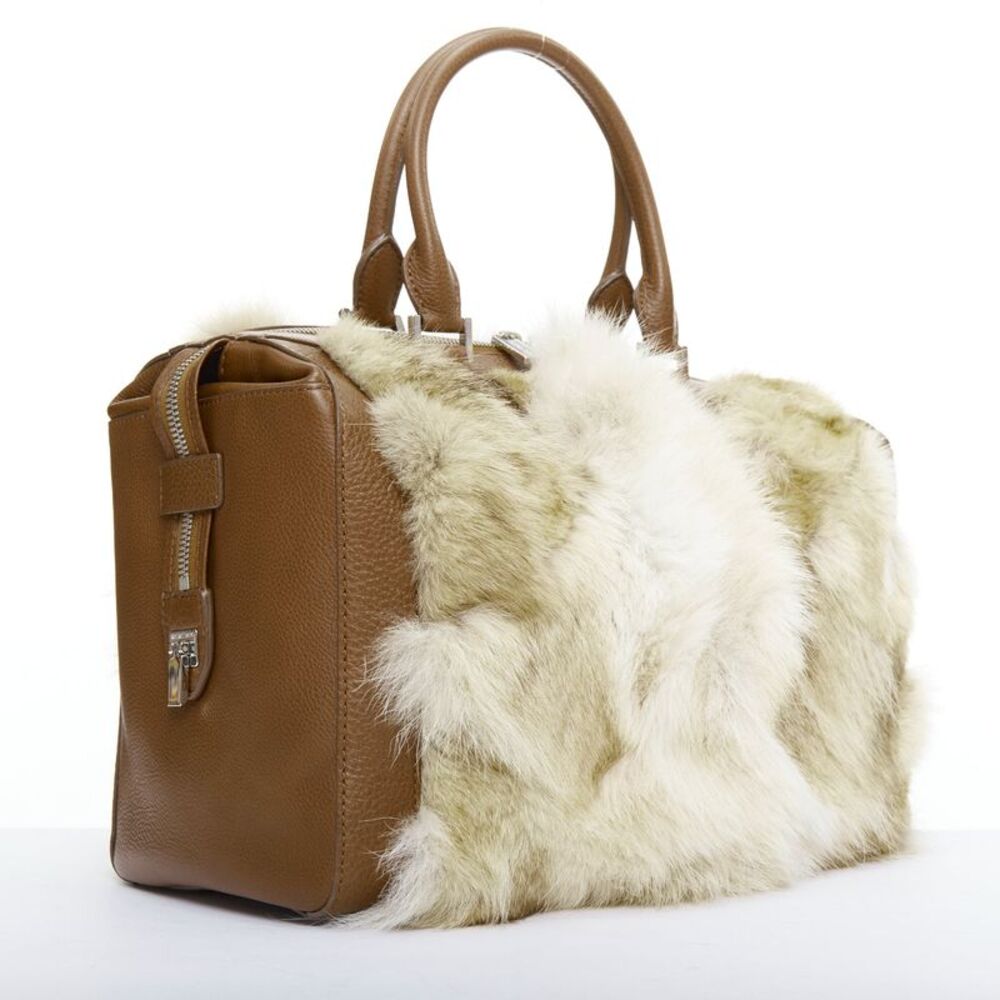 Michael Kors Collection Leather Fur Tote